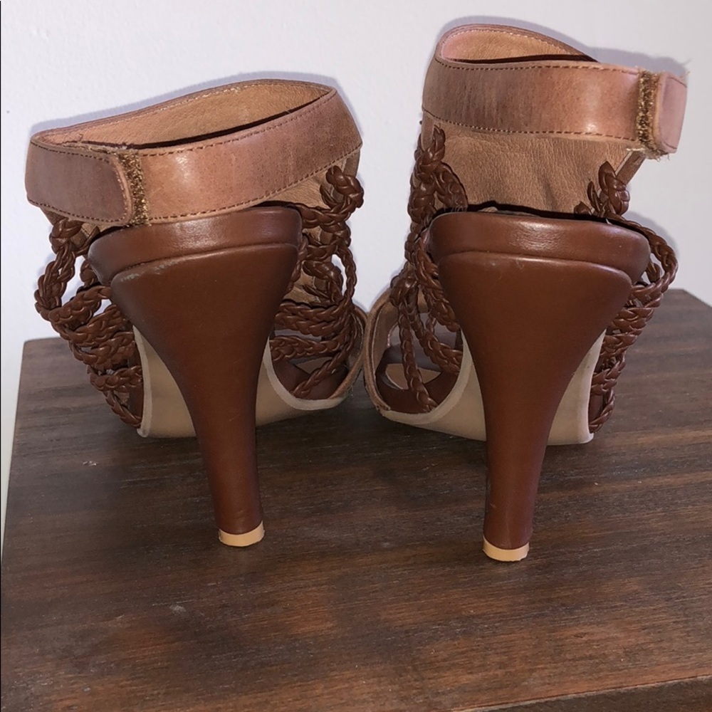 Jeffery Campbell Lorene - leather and canvas shoe-tie / boot-ie - Picture 4 of 4
